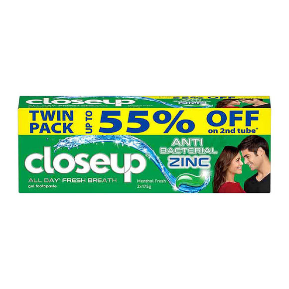 Close-Up Toothpaste Menthol Fresh 175g Twin Pack