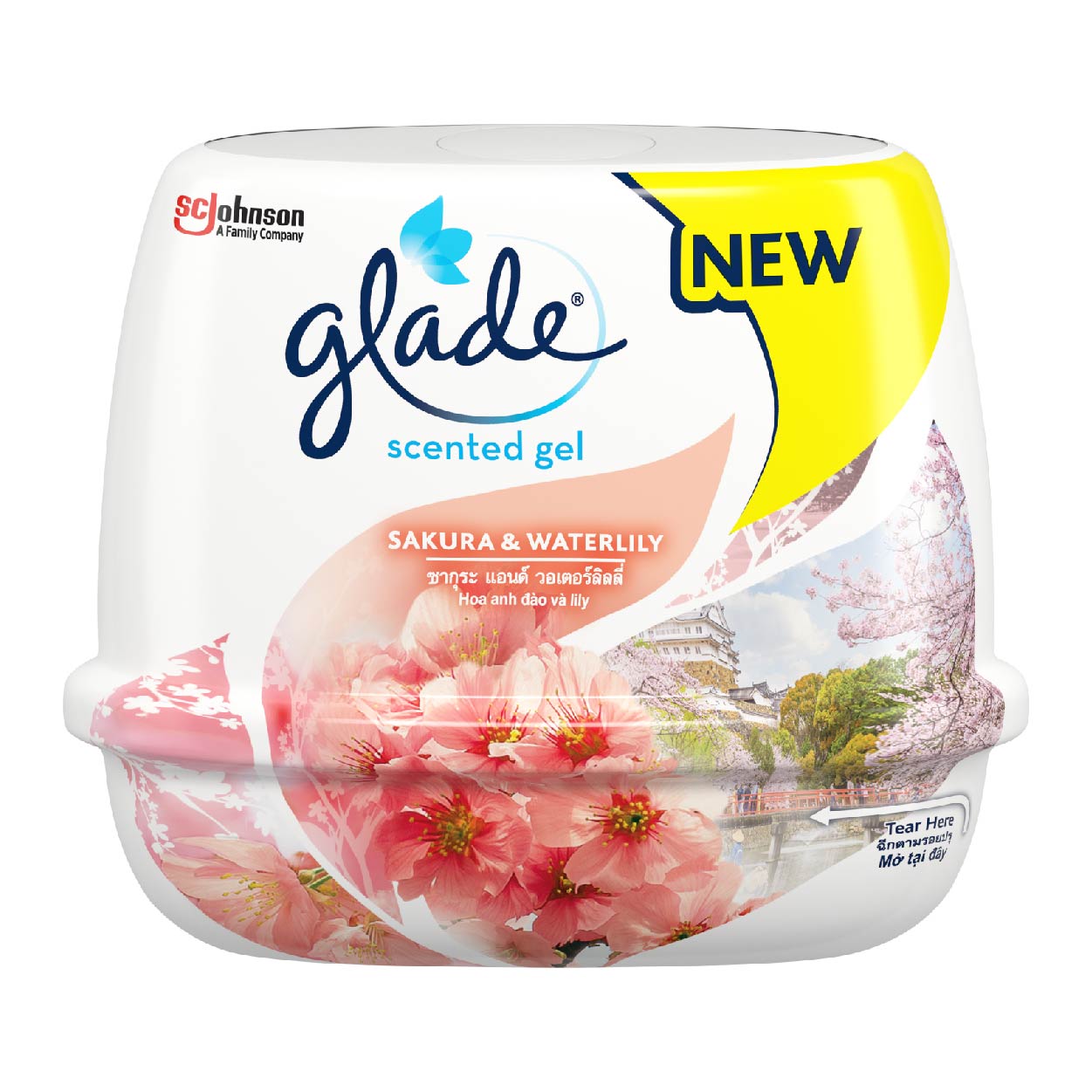 Glade Scented Gel Sakura & Waterlily 180g