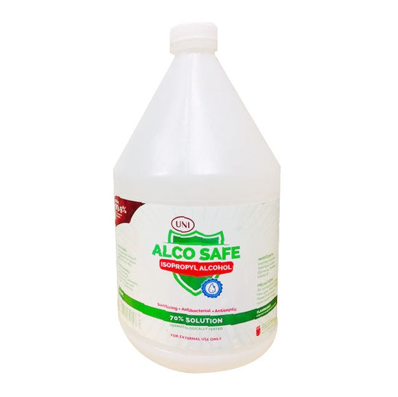 Uni AlcoSafe 70% Isopropyl Alcohol 1 Gallon