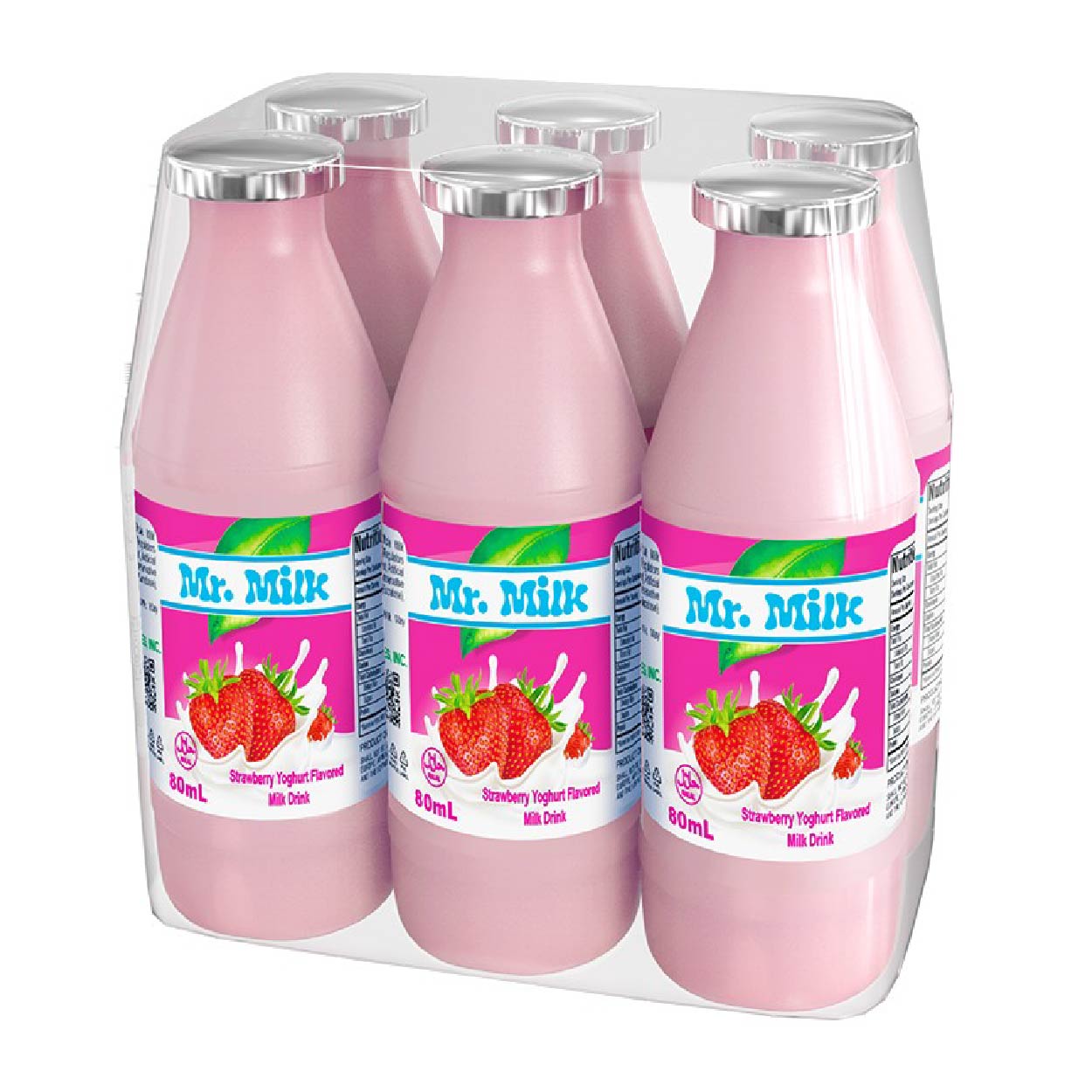 Mr.Milk Yoghurt Drink Strawberry 6x80ml