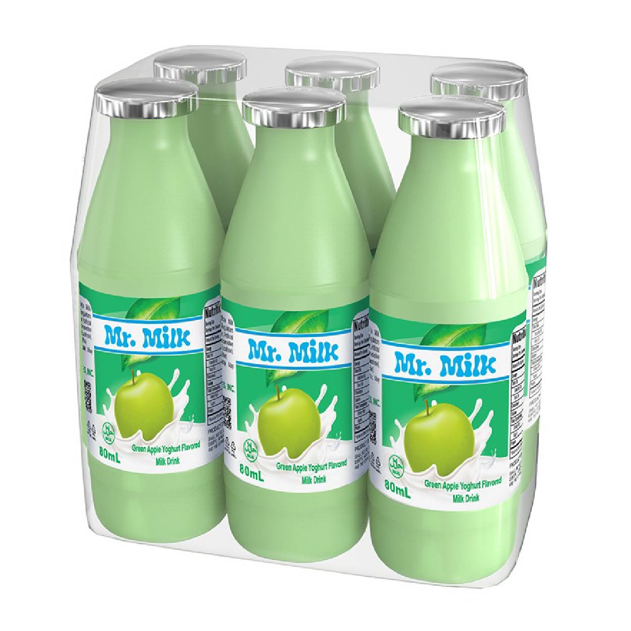 Mr.Milk Yoghurt Drink Green Apple 6x80ml