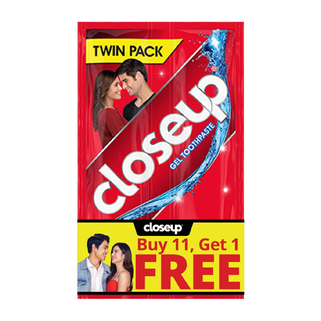 Close Up Toothpaste Red Hot 11x20g Get 1 Free