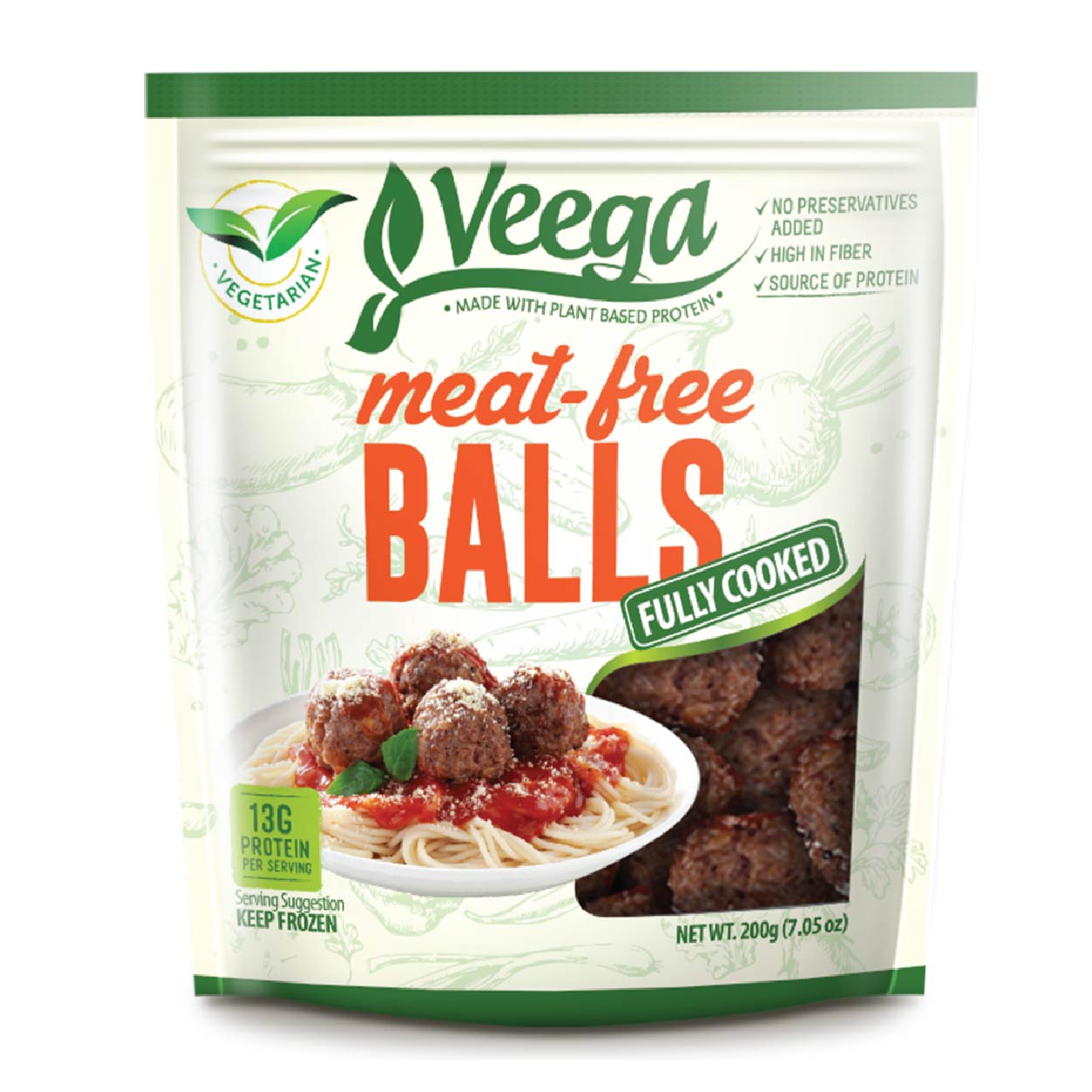 Veega Meat Free Balls Fully Cooked 200g