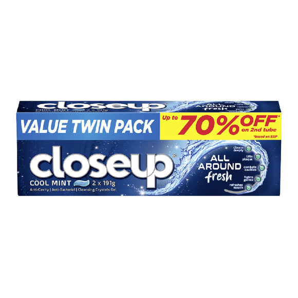 Close-Up Toothpaste Cool Mint 191g Value Twin Pack