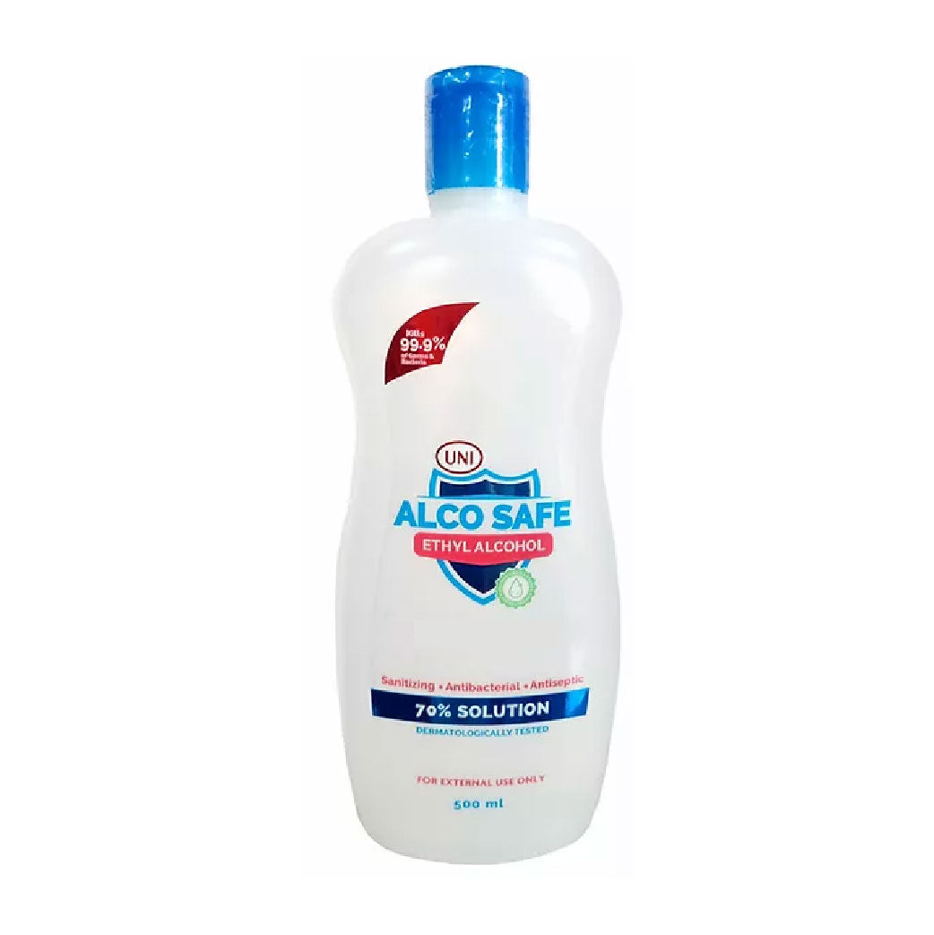 Uni AlcoSafe 70% Ethyl Alcohol 500ml
