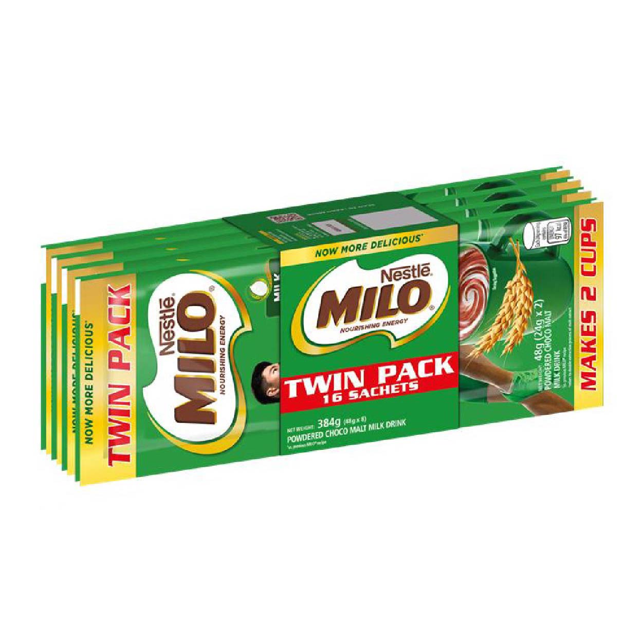 Milo Activ-Go Powdered Choco Malt Milk Drink Twin Pack 8x48g