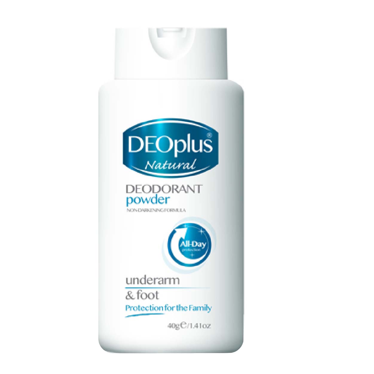 DeoPlus Natural Deodorant Powder Underarm & Foot 40g