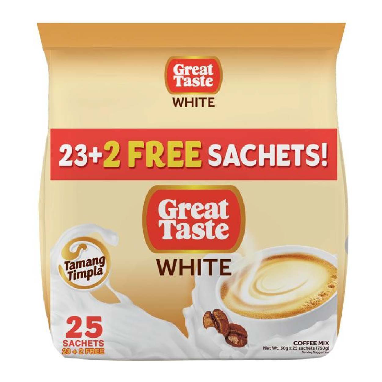 Great Taste White Coffee Mix 23x30g+Free