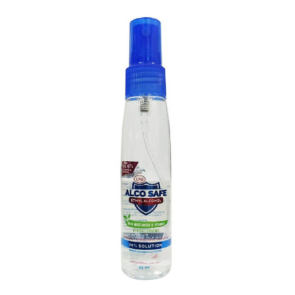 UNI AlcoSafe 70% Ethyl Alcohol Spray 55ml