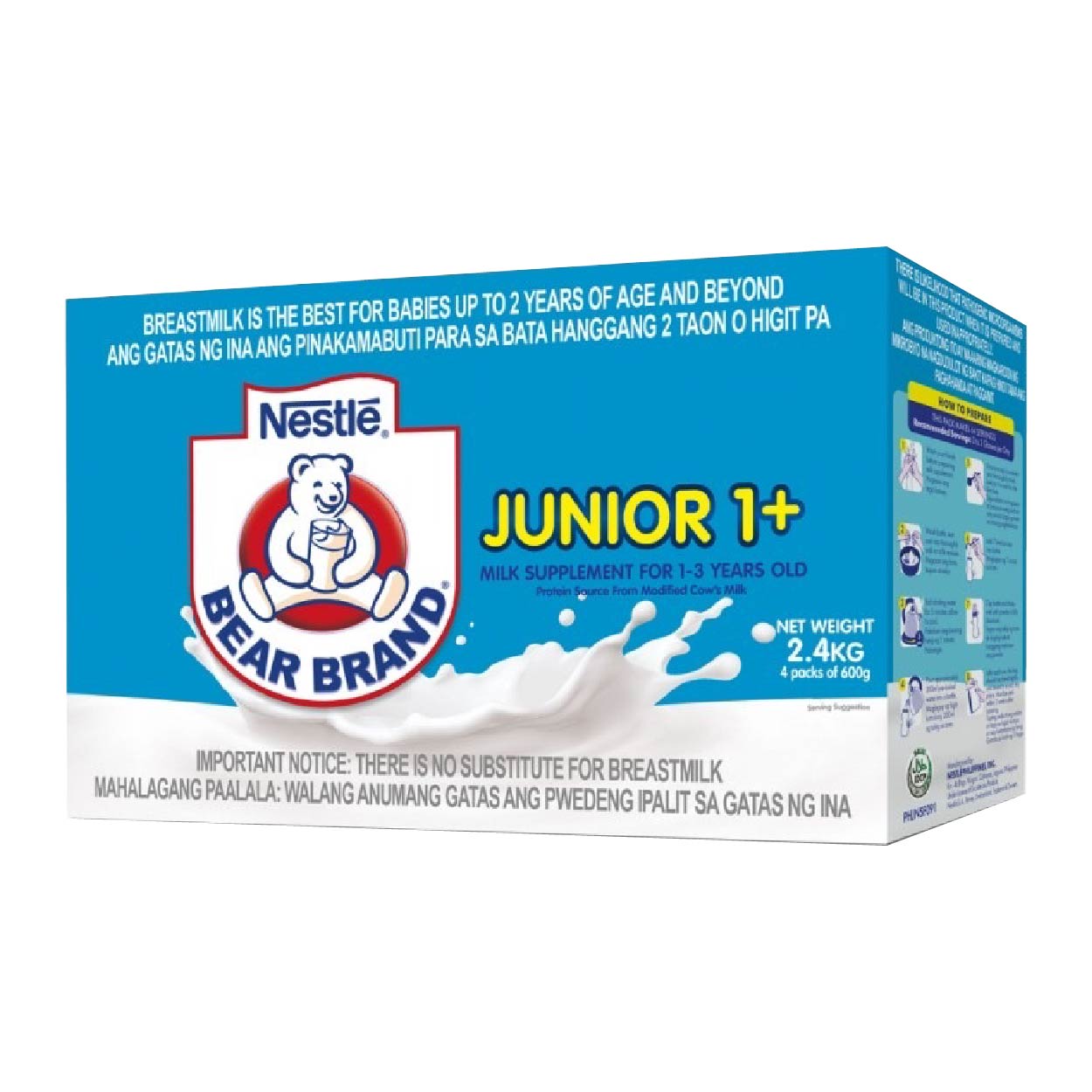 Bear Brand Junior 1+ Milk Supplement 1-3 years old 2.4kg