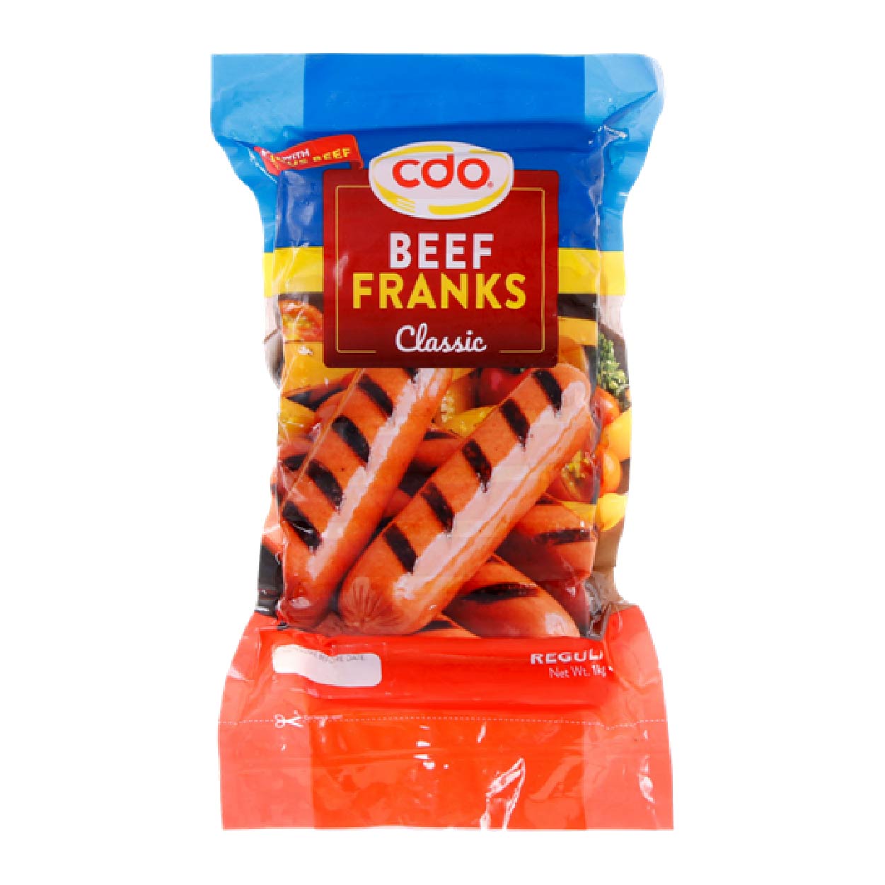 CDO Beef Franks Classic Regular 1kg