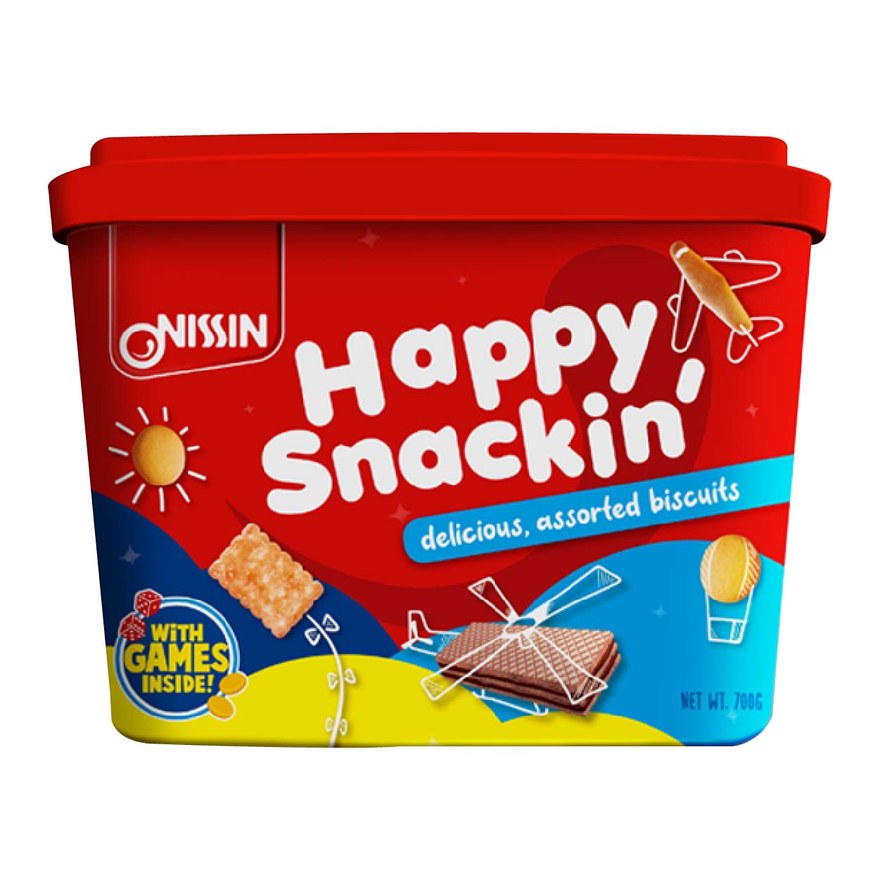 Nissin Happy Snackin' Delicious Assorted Biscuits 700g