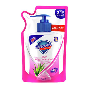 Safeguard Liquid Hand Soap Floral Pink 420ml Refill