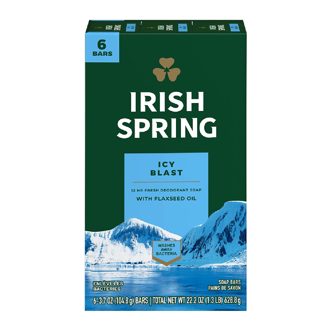 Irish Spring Soap Icy Blast 3.7oz 6 Bars