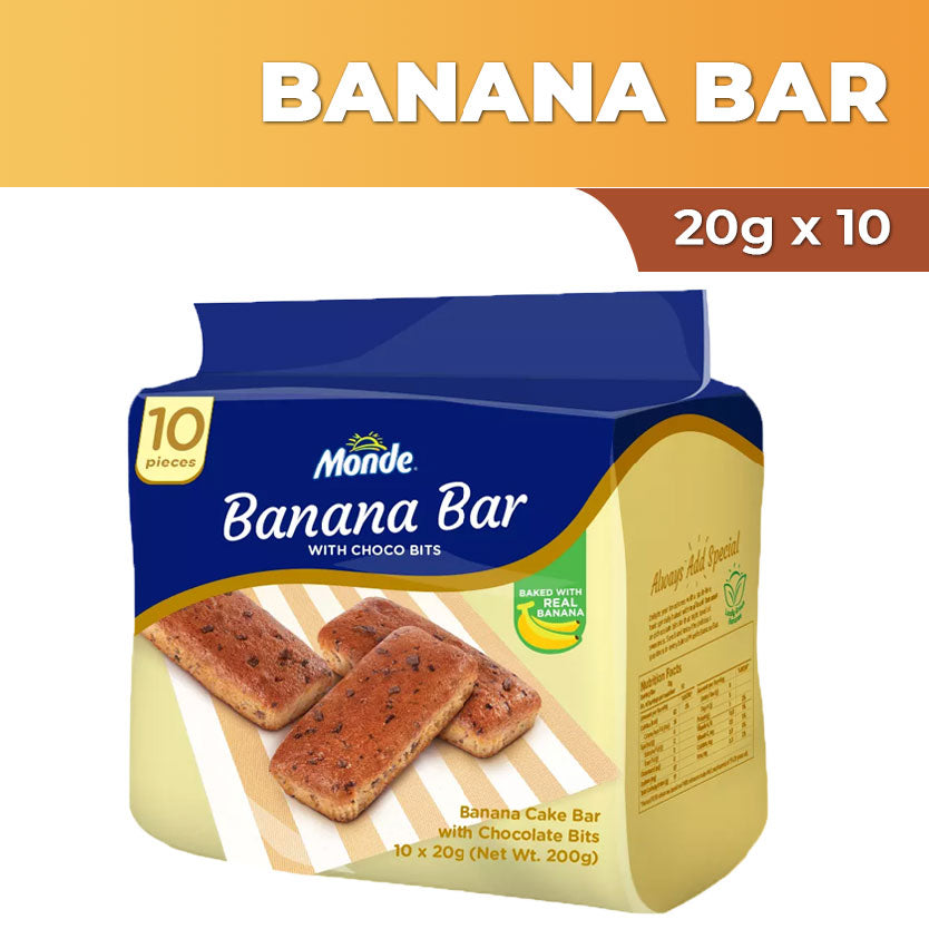 Monde Banana Bar with Chocolate Bits 10x20g