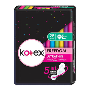 Kotex Freedom Napkin Ultrathin Day Night 28cm with Wings 8s