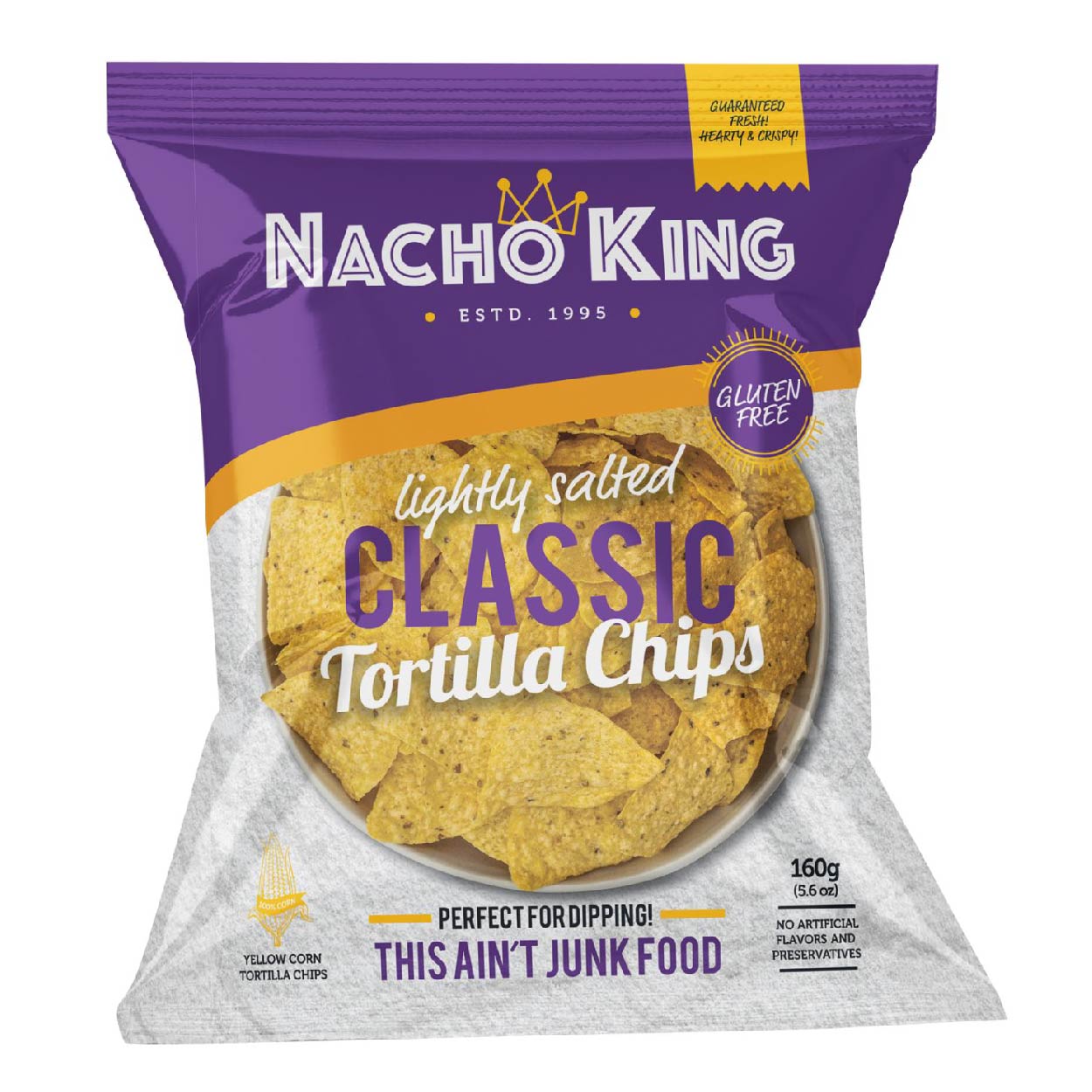 Nacho King Lightly Salted Classic Tortilla Chips 160g