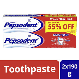 Pepsodent Toothpaste Cavity Fighter 190g Value Twin Pack