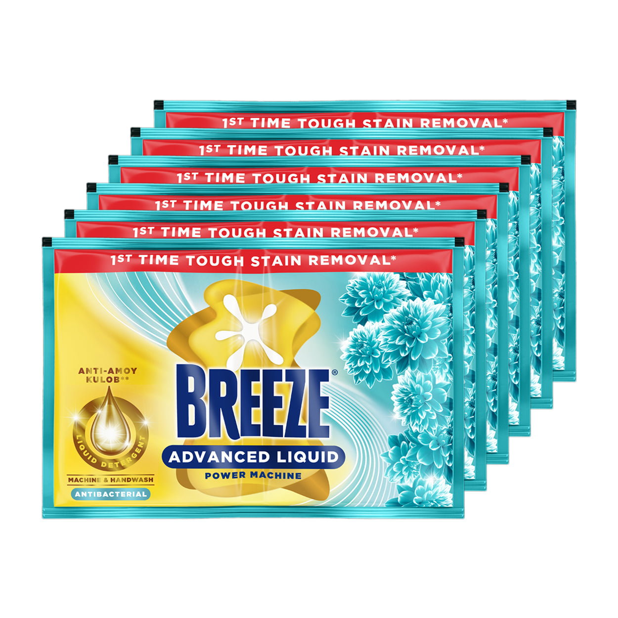 Breeze Advanced Liquid Detergent PowerMachine Antibacterial 6x58g