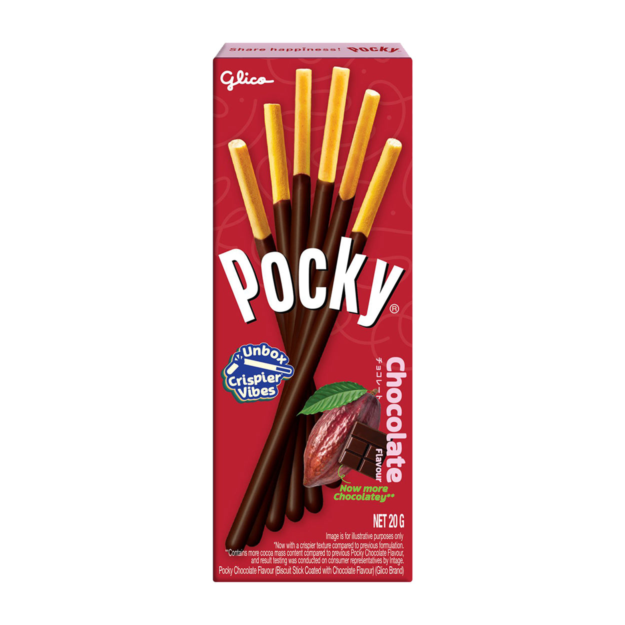 Glico Pocky Chocolate Biscuit Sticks 20g