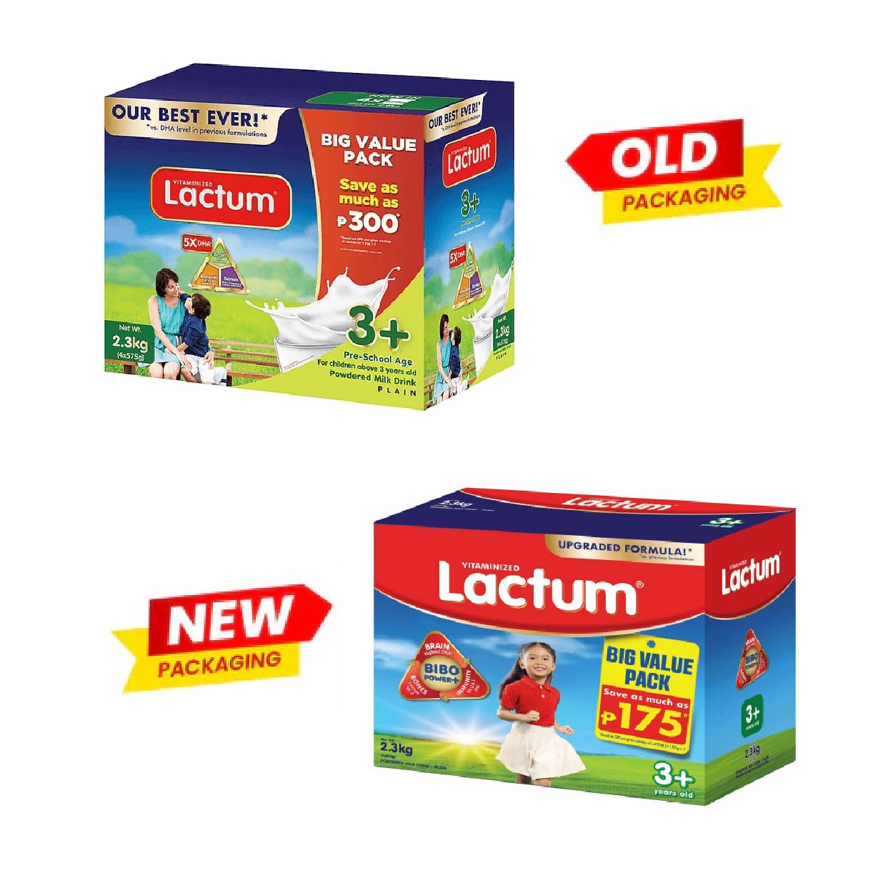 Lactum 3+ Powdered Milk Drink Plain 2.3kg