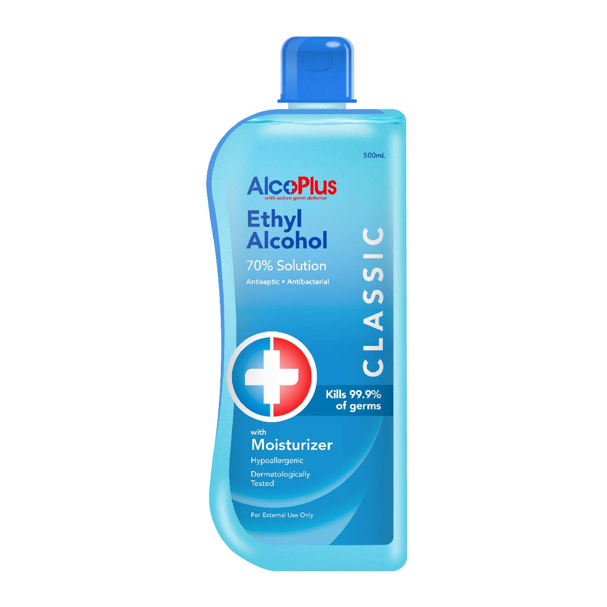 Alco Plus Ethyl Alcohol Classic with Moisturizer 70% 500ml
