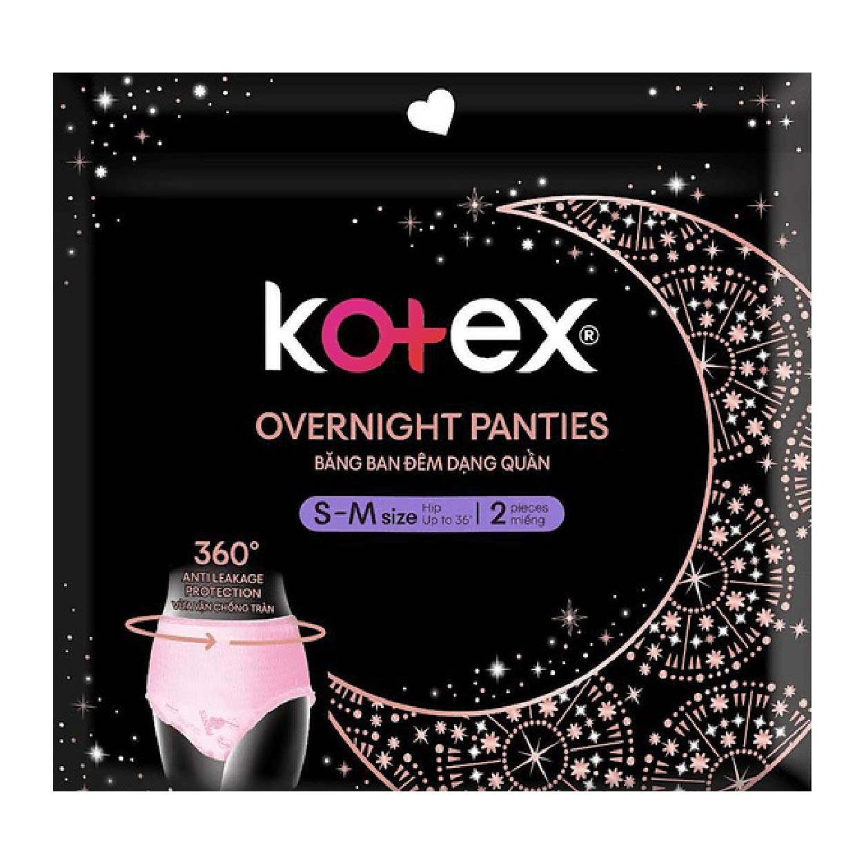 Kotex Overnight Panties S-M 2s