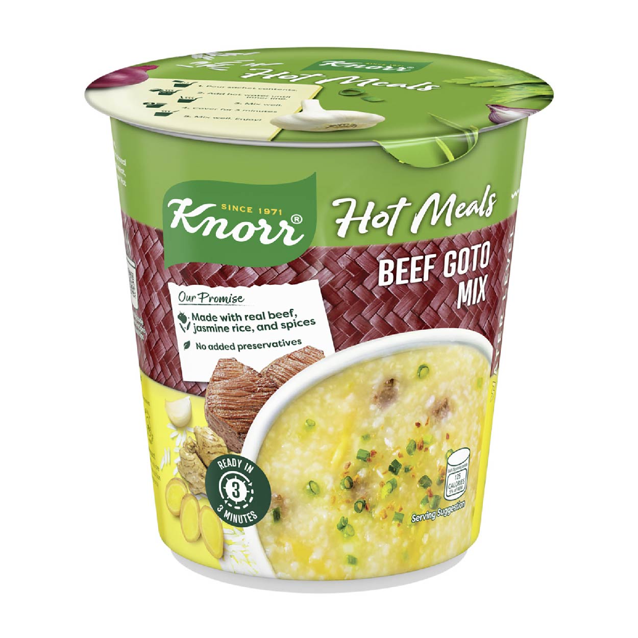 Knorr Cup Hot Meals Beef Goto Mix 35g