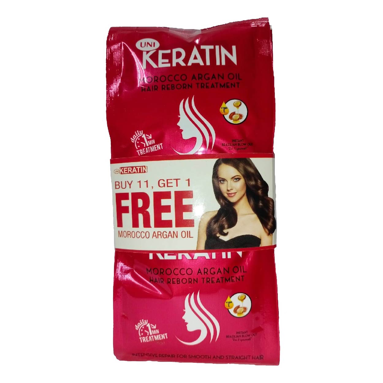 UNI Keratin Hair Reborn Treatment Morocco Argan Oil 20g 11 Get 1