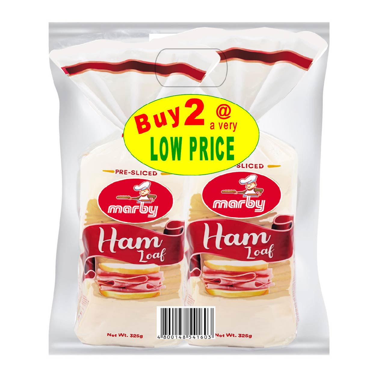Marby Ham Loaf Pre Sliced 2x325g