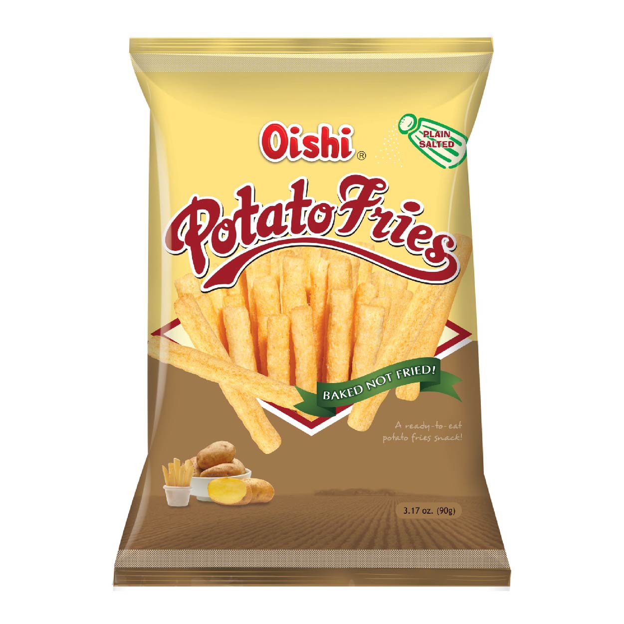 Oishi Potato Fries Plain Salted 90g