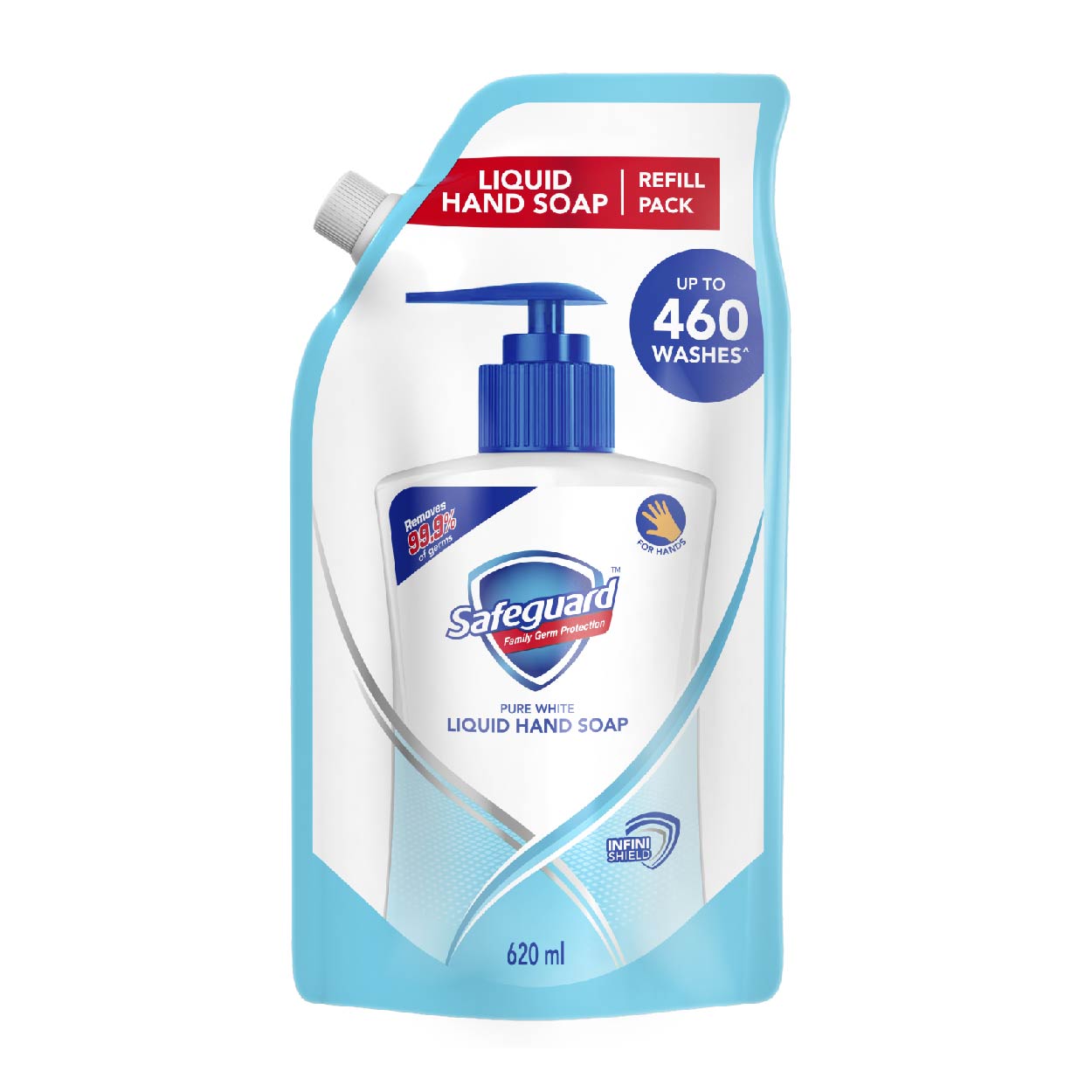 Safeguard Liquid Hand Soap Pure White 620ml Refill
