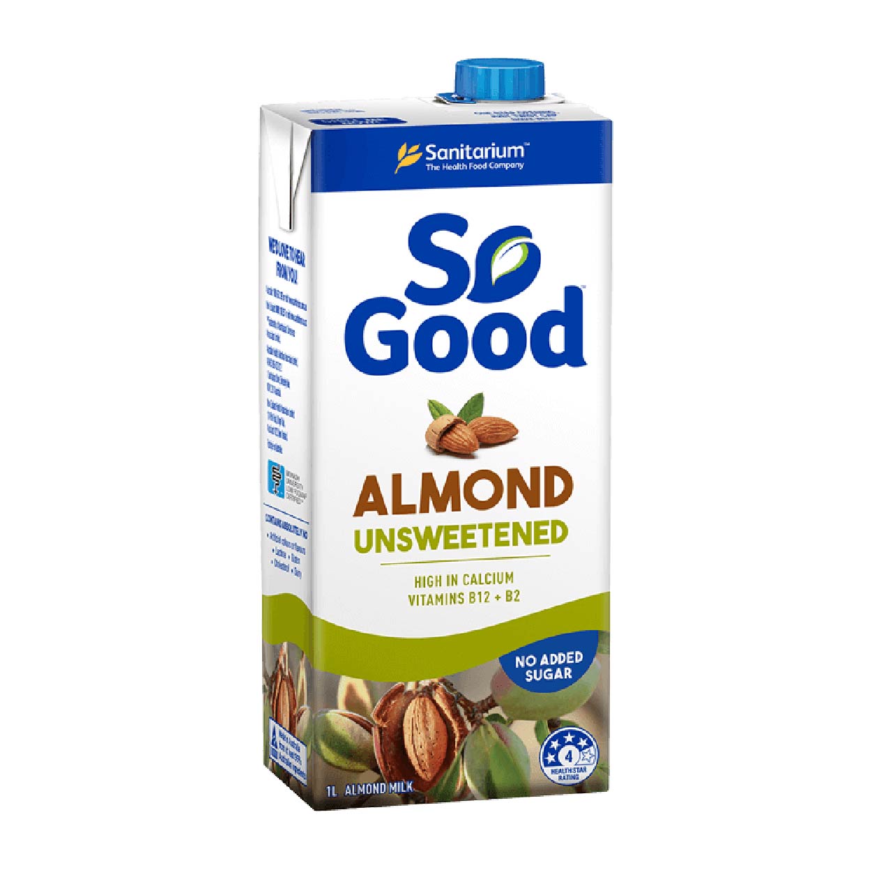 So Good Almond Milk Unsweetened 1L