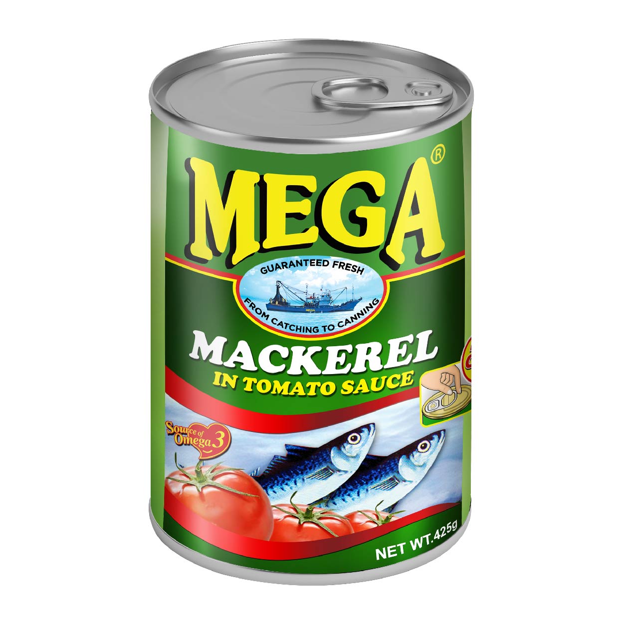 Mega Mackerel in Tomato Sauce Easy Open Can 425g