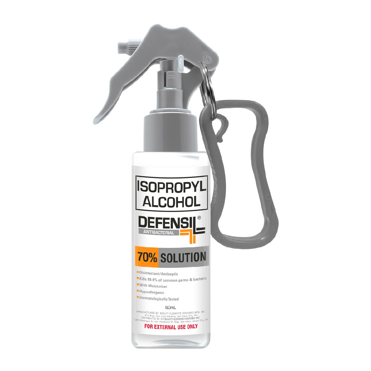 Defensil Antibacterial 70% Isopropyl Alcohol Spray 60ml
