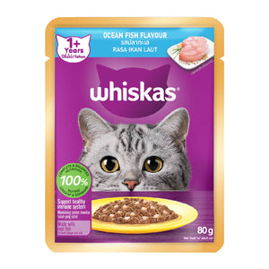 Whiskas Ocean Fish Flavour 1+ years Cat Food Pouch 80g