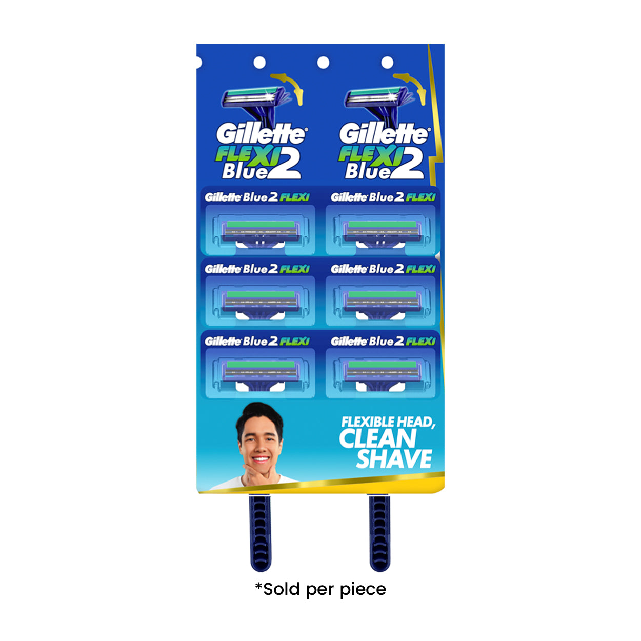 Gillette Razor Blue 2 Flexi Hangcard 1s