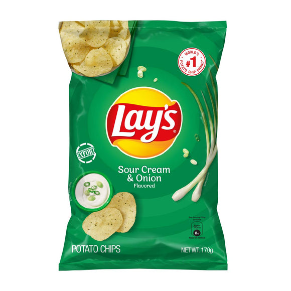 Lay's Sour Cream & Onion Potato Chips 170g