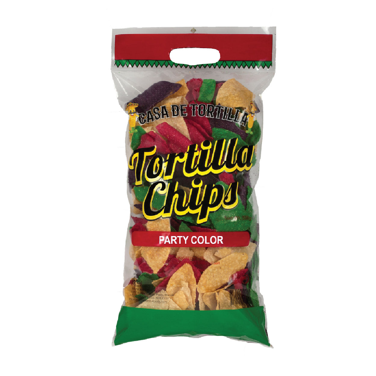 Casa de Tortilla Nacho Tortilla Chips Party Color 500g