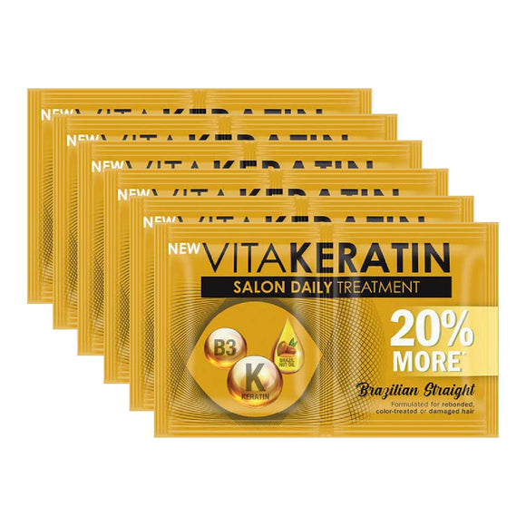 VitaKeratin Salon Daily Hair Treatment Brazilian Straight 6x24ml