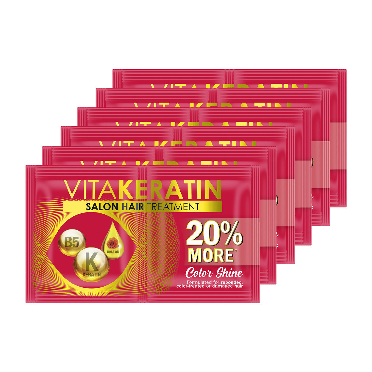 VitaKeratin Salon Hair Treatment Color Shine 6x22ml