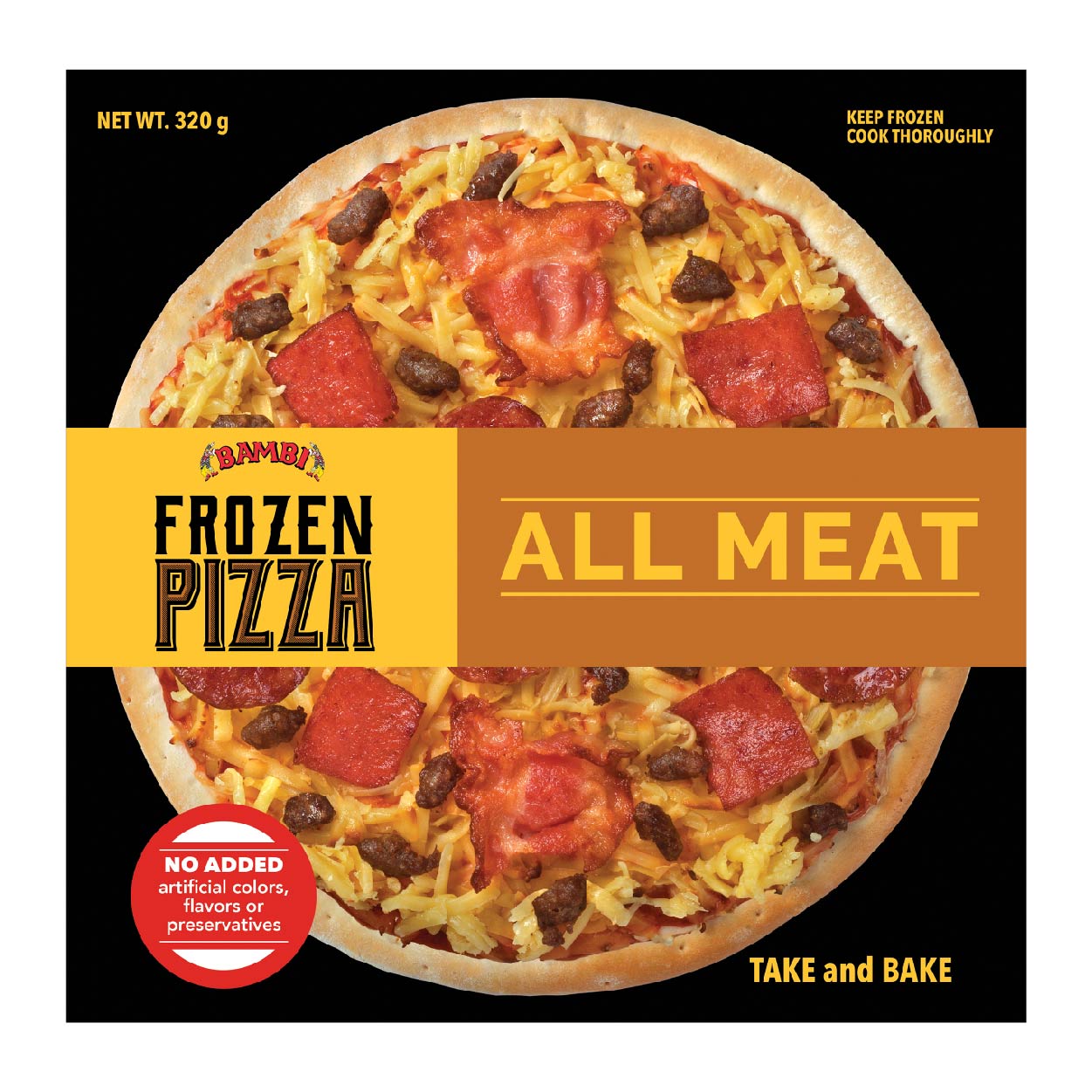 Bambi Frozen Pizza All Meat 320g