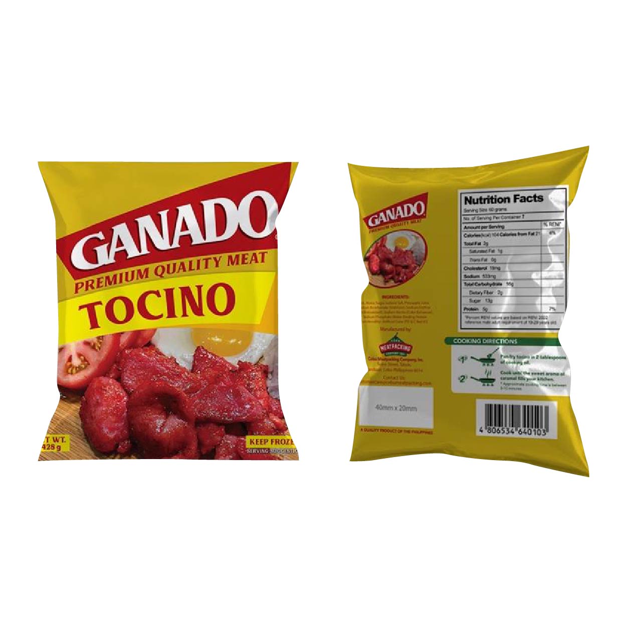 Ganado Premium Quality Meat Pork Tocino 428g