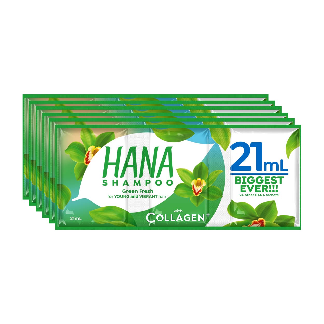 Hana Shampoo Green Fresh 6x21ml
