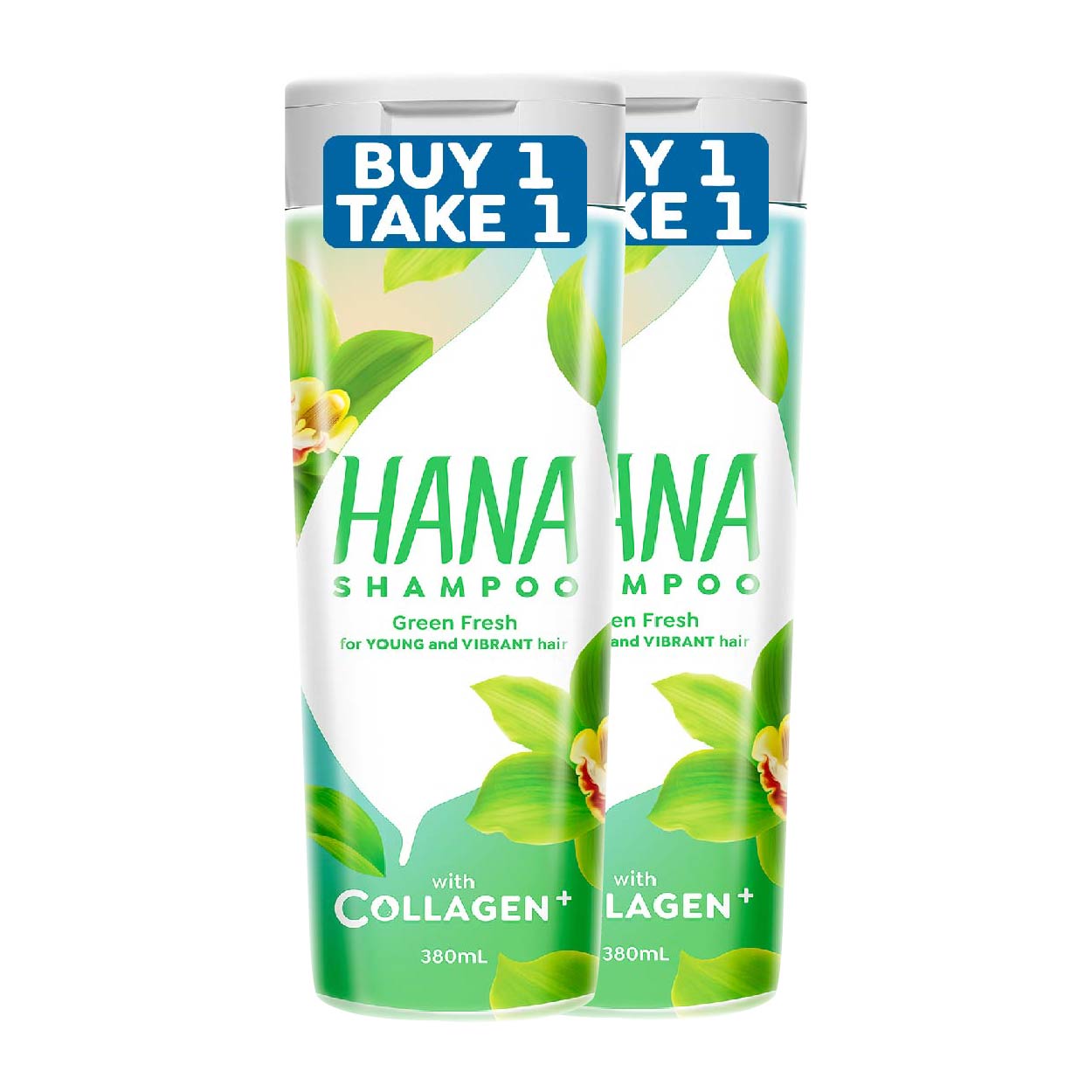 Hana Shampoo Green Fresh 380ml Buy 1 Take 1