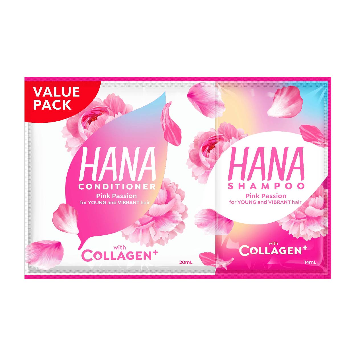 Hana Pink Passion Conditioner 20ml + Shampoo 14ml Value Pack