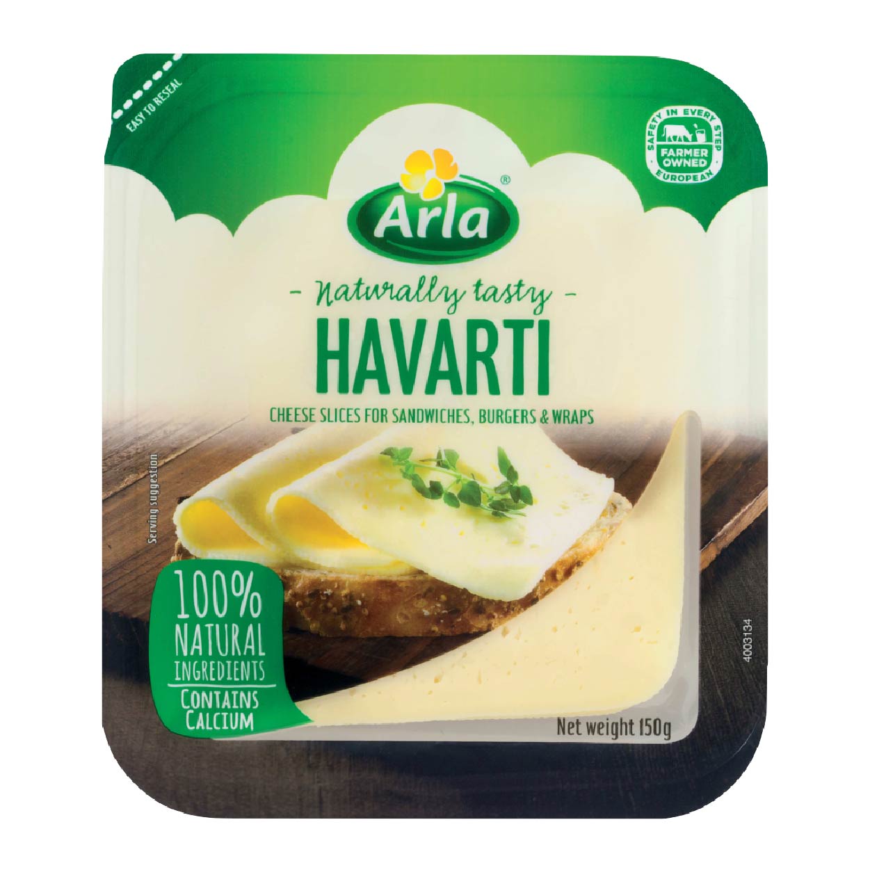 Arla Natural Havarti Cheese Slices 150g