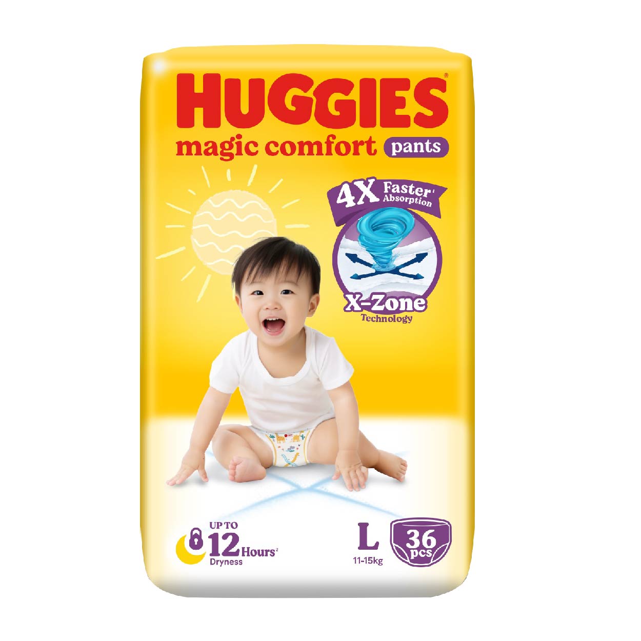 Huggies Magic Comfort Pants Baby Diaper L 36s