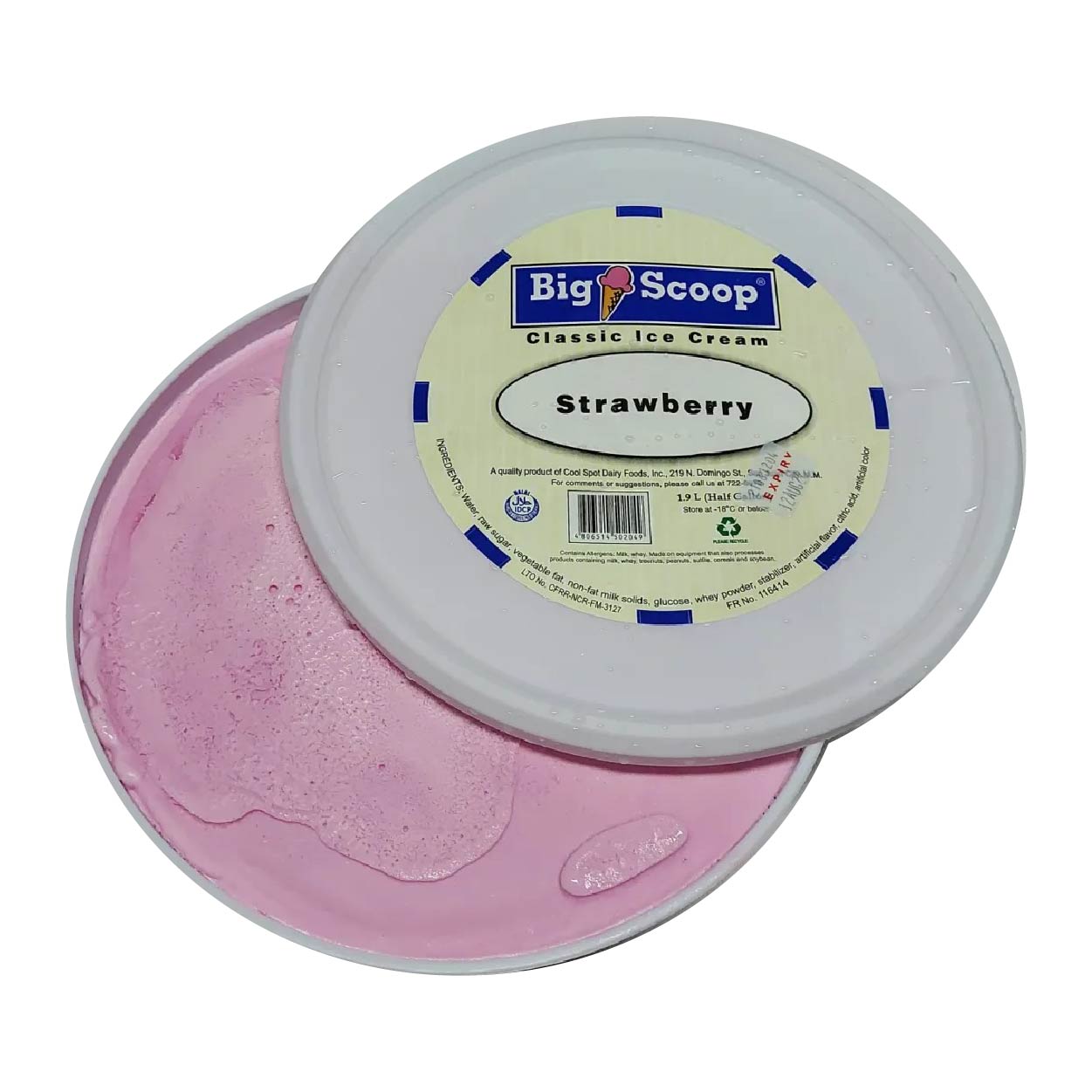Big Scoop Classic Strawberry Ice Cream 1.9L