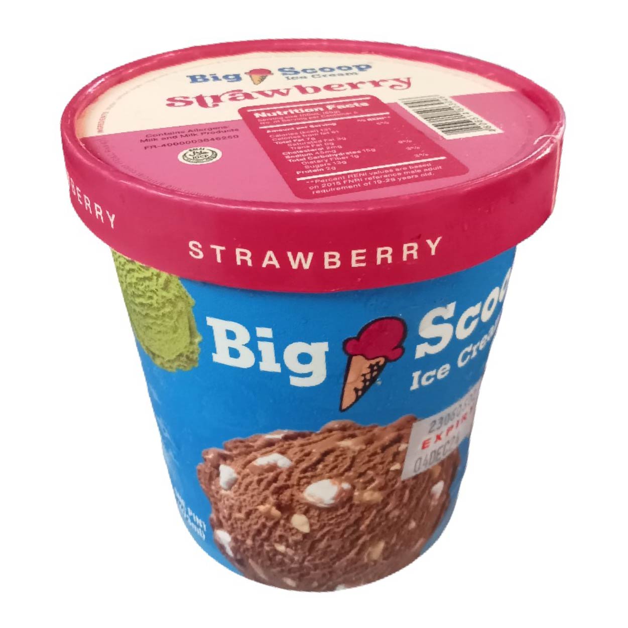Big Scoop Strawberry Ice Ceam Pint 473ml